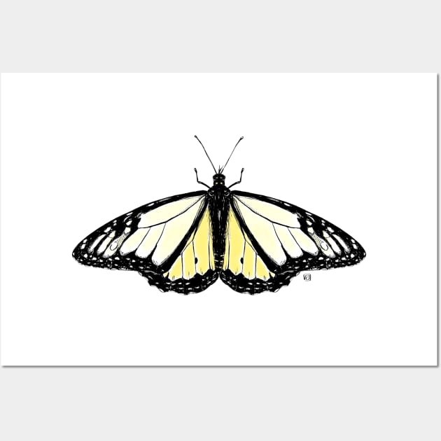 Not so real Butterfly yellow Wall Art by VeraAlmeida